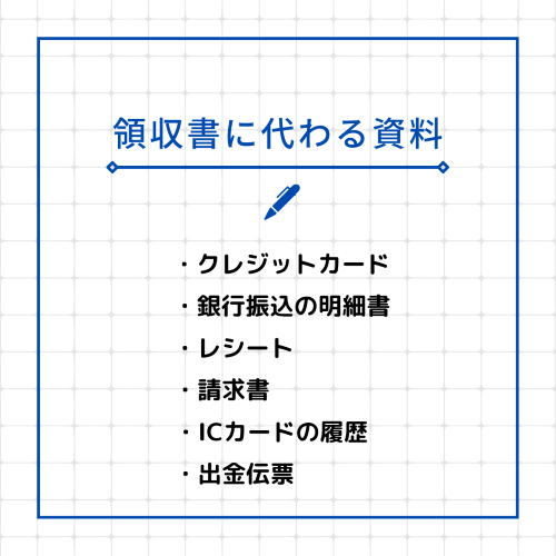 領収書に代わる資料